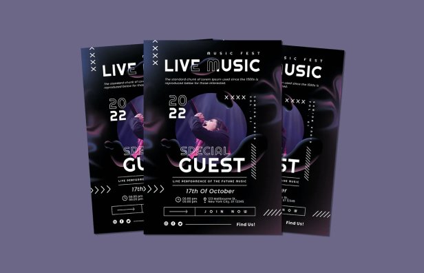 Flyers de evento musical